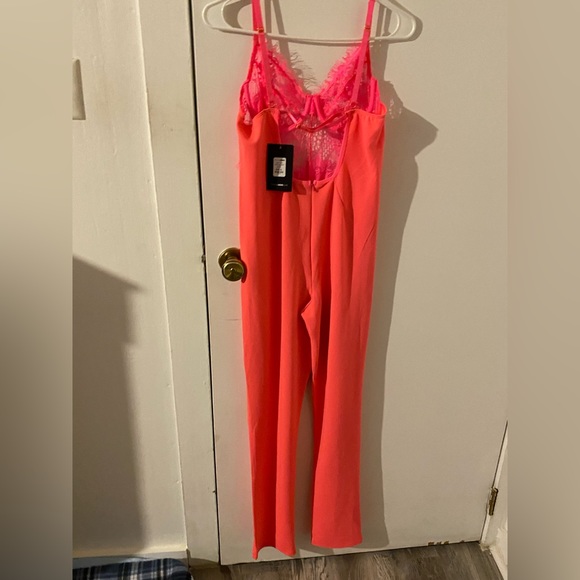 Hot pink pants romper - Picture 3 of 3